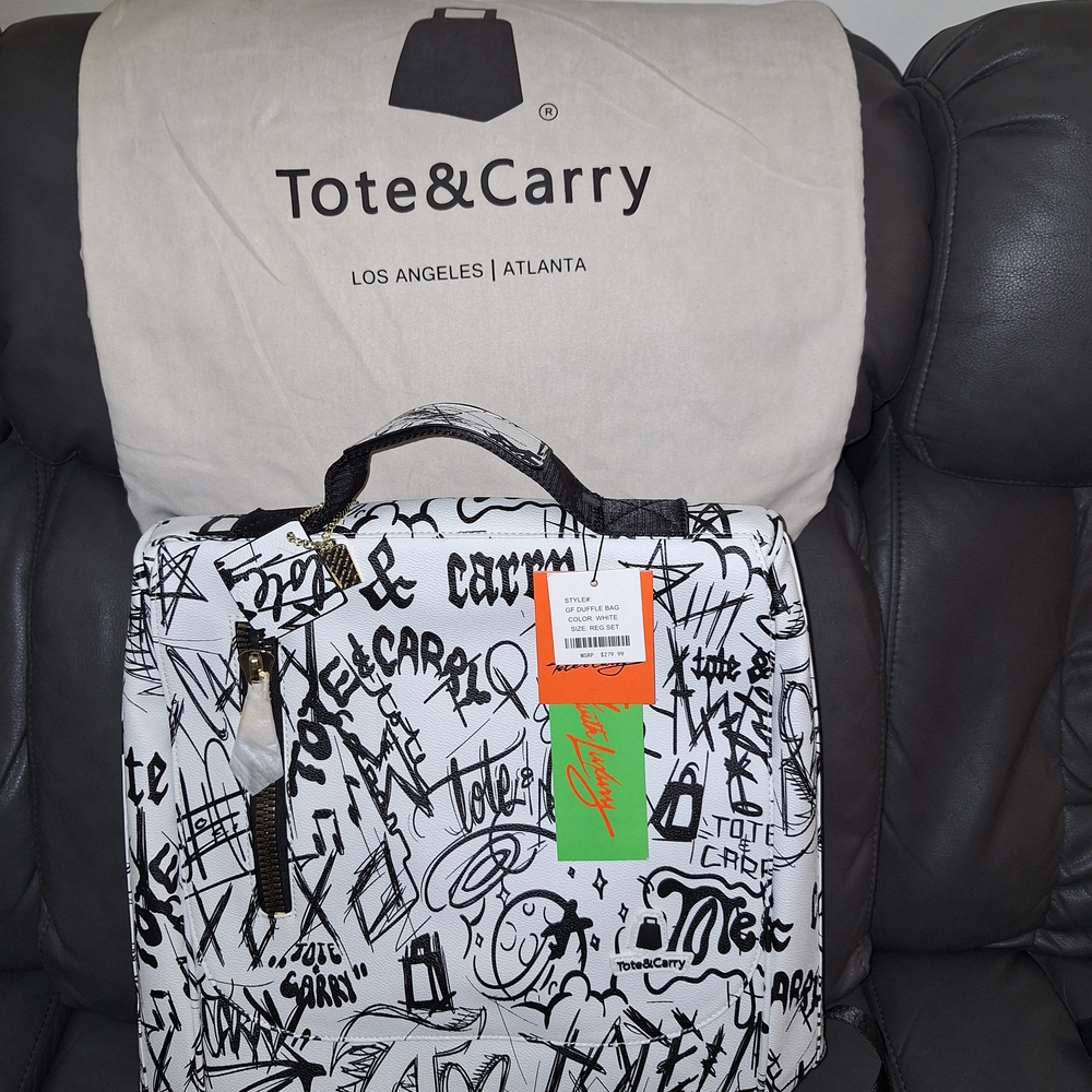 Tote&Carry Black and White  Backpack